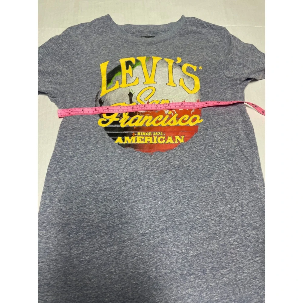 Kids Levi's San Francisco American Graphic Tee Gray‎ Size L 12 13 Years - Picture 4 of 8
